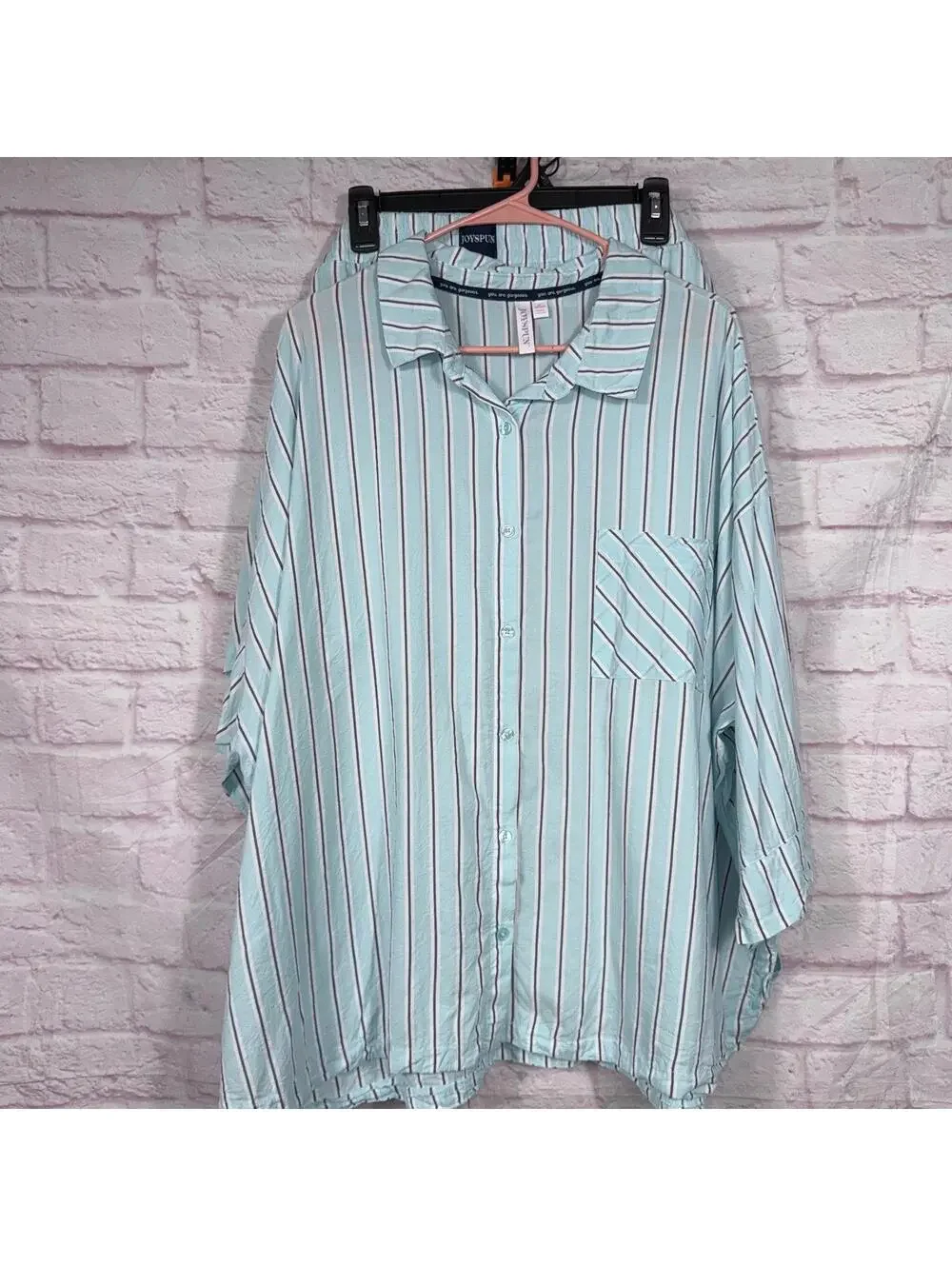 Joyspun Striped Shorts Pajama Set - 3X